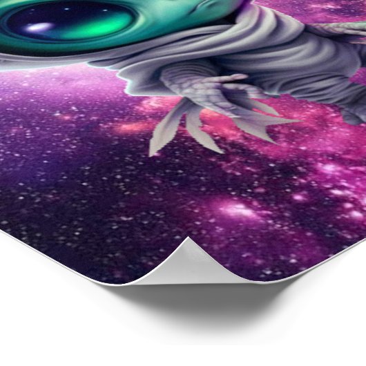 Chibi Alien in Hoodie Poster (Hoek)