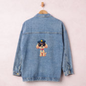 Chibi Anime Politie Poedel Hond Denim Jacket (Hangar)