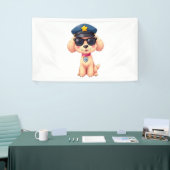 Chibi Anime Politie Poedel Hond Spandoek (Beurs)