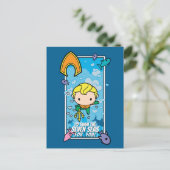 Chibi Aquaman - Ik zal de zeven Zeeen draaien Feestdagenkaart (Staand voorkant)