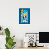 Chibi Aquaman - Ik zal de zeven Zeeen draaien Poster (Thuiskantoor)