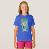 Chibi Aquaman - Ik zal de zeven Zeeen draaien T-shirt (Voorkant volledig)