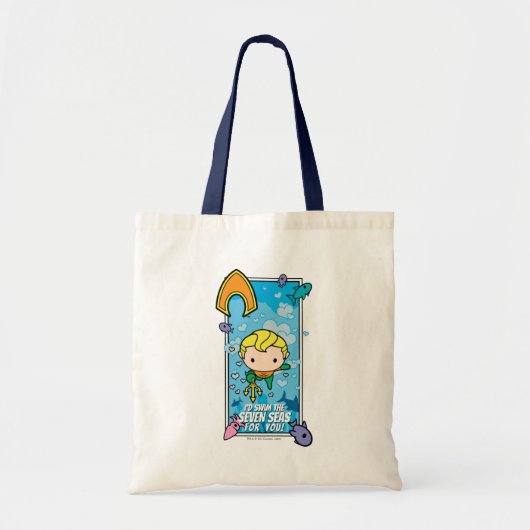 Chibi Aquaman - Ik zal de zeven Zeeen draaien Tote Bag (Voorkant)