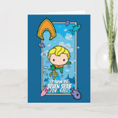 Chibi Aquaman - Ik zal de zeven Zeeen overbrengen Feestdagen Kaart (Voorkant)