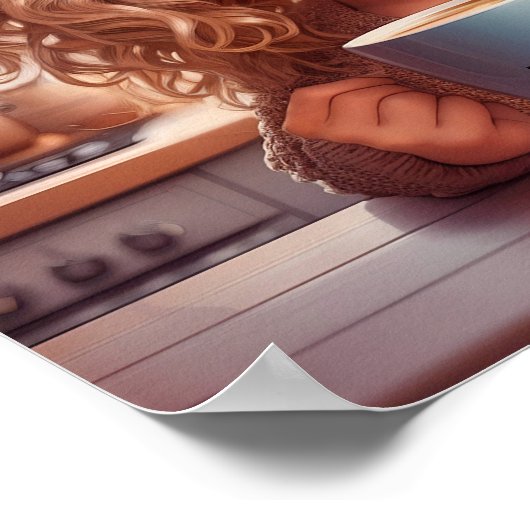 Chibi Art Ik doe 's ochtends niet Poster (Hoek)