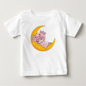 Chibi Axolotl Slaapmaan Baby T-Shirt (Voorkant)