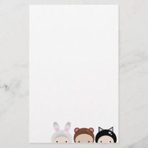 Chibi Baby Animals Stationery Briefpapier