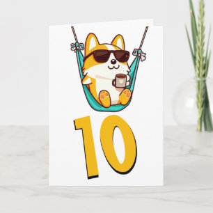 Chibi baby groene draak kaart