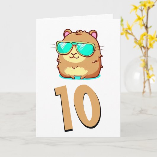 Chibi baby groene draak kaart (Gele Bloem)