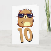 Chibi baby groene draak kaart (Voorkant)