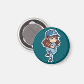 Chibi Baseball 2026 Editie - Pitcher Set Magneet (Voorkant / Achterkant)