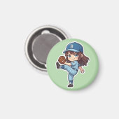 Chibi Baseball 2026 Editie - Werper opwinding Magneet (Voorkant / Achterkant)