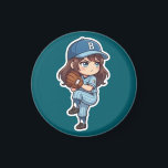Chibi Baseball 2026 Edition - Pitcher Set Magneet<br><div class="desc">The calm before the storm. Captured in the 'Set' position, this Chibi pitcher exhibits a cold, focused stare that any batter would find intimidating. The first step in a masterful pitching sequence. Brighten up your baseball player, breakroom fridge, or any magnetic surface with our Chibi Baseball 2026 Edition series! These...</div>