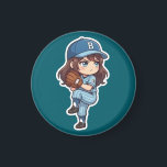 Chibi Baseball 2026 Edition - Pitcher Set Magneet<br><div class="desc">The calm before the storm. Captured in the 'Set' position, this Chibi pitcher exhibits a cold, focused stare that any batter would find intimidating. The first step in a masterful pitching sequence. Brighten up your baseball player, breakroom fridge, or any magnetic surface with our Chibi Baseball 2026 Edition series! These...</div>