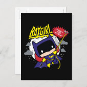 Chibi Batgirl klaar voor actie Briefkaart (Voorkant / Achterkant)