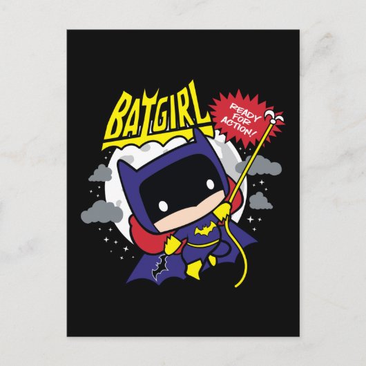 Chibi Batgirl klaar voor actie Briefkaart (Voorkant)