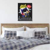 Chibi Batgirl klaar voor actie Canvas Afdruk (Insitu (Slaapkamer))