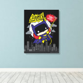 Chibi Batgirl klaar voor actie Canvas Afdruk (Insitu (Houten vloer))