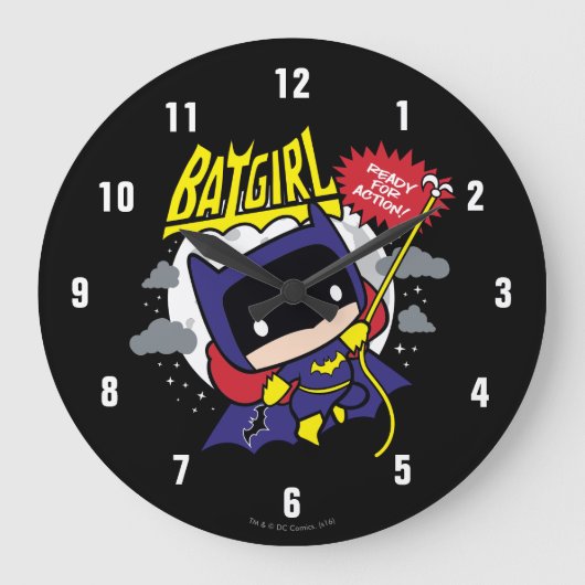Chibi Batgirl klaar voor actie Grote Klok (Voorkant)