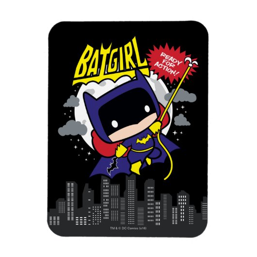 Chibi Batgirl klaar voor actie Magneet (Verticaal)