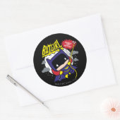 Chibi Batgirl klaar voor actie Ronde Sticker (Envelop)