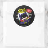 Chibi Batgirl klaar voor actie Ronde Sticker (Tas)