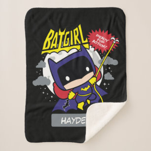 Chibi Batgirl klaar voor actie Sherpa Deken