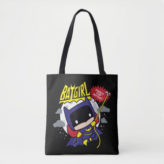 Chibi Batgirl klaar voor actie Tote Bag (Voorkant)