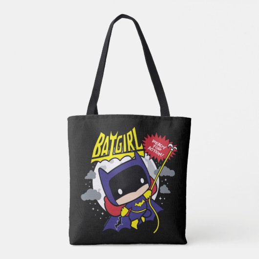 Chibi Batgirl klaar voor actie Tote Bag (Achterkant)