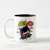 Chibi Batgirl klaar voor actie Tweekleurige Koffiemok (Links)