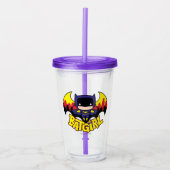 Chibi Batgirl met Gotham Skyline en Logo Acryl Drinkbeker (Voorkant)