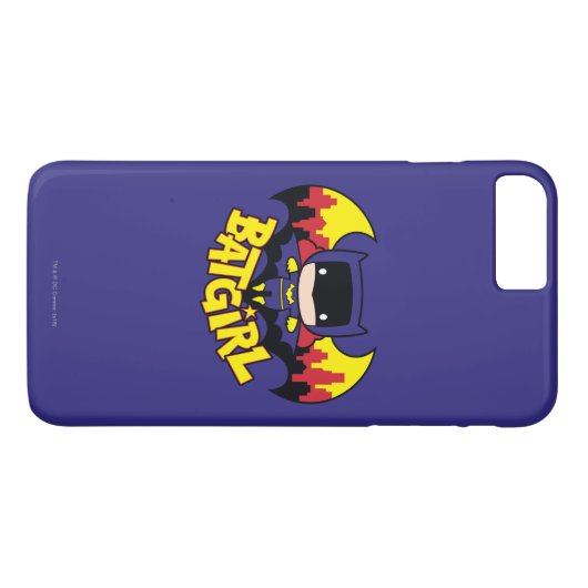 Chibi Batgirl met Gotham Skyline en Logo Case-Mate iPhone Case (Achterkant (Horizontaal))
