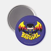 Chibi Batgirl met Gotham Skyline en Logo Magneet (Voorkant / Achterkant)