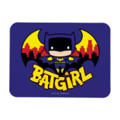 Chibi Batgirl met Gotham Skyline en Logo Magneet (Horizontaal)