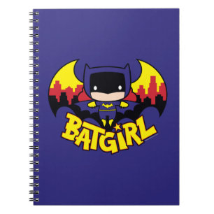 Chibi Batgirl met Gotham Skyline en Logo Notitieboek