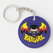 Chibi Batgirl met Gotham Skyline en Logo Sleutelhanger (Voorkant)