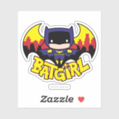 Chibi Batgirl met Gotham Skyline en Logo Sticker (Vel)