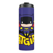 Chibi Batgirl met Gotham Skyline en Logo Thermosbeker (Voorkant)