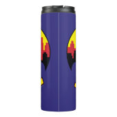 Chibi Batgirl met Gotham Skyline en Logo Thermosbeker (Achterkant)