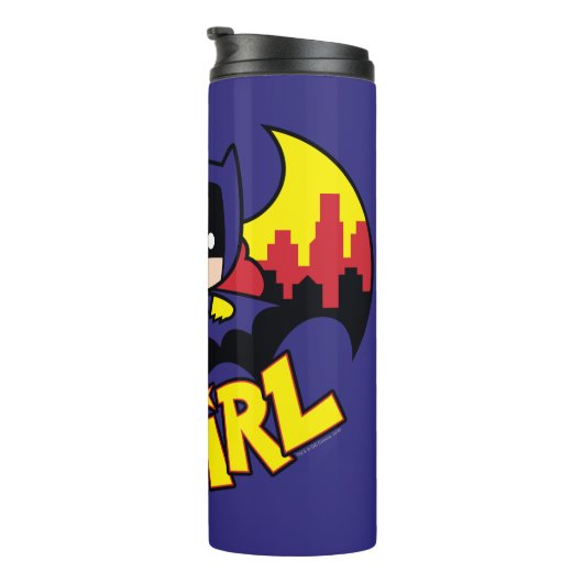 Chibi Batgirl met Gotham Skyline en Logo Thermosbeker (Geroteerd rechts)