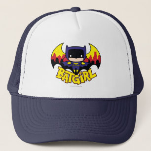 Chibi Batgirl met Gotham Skyline en Logo Trucker Pet