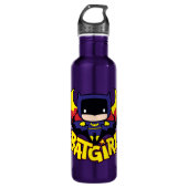 Chibi Batgirl met Gotham Skyline en Logo Waterfles (Voorkant)