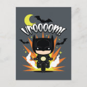 Chibi Batman Batcycle Briefkaart (Voorkant)