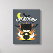 Chibi Batman Batcycle Canvas Afdruk (Voorkant)
