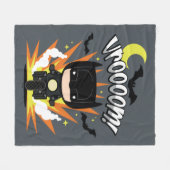 Chibi Batman Batcycle Fleece Deken (Voorkant (Horizontaal))