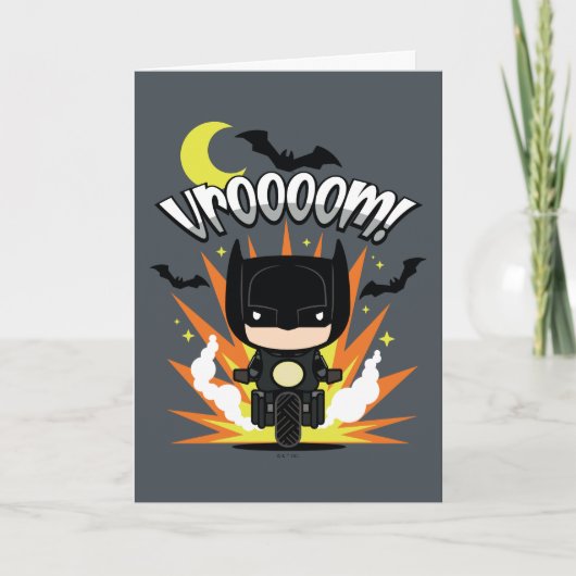 Chibi Batman Batcycle Kaart (Voorkant)