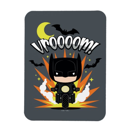 Chibi Batman Batcycle Magneet (Verticaal)