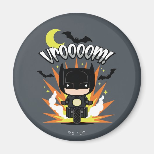 Chibi Batman Batcycle Magneet (Voorkant)