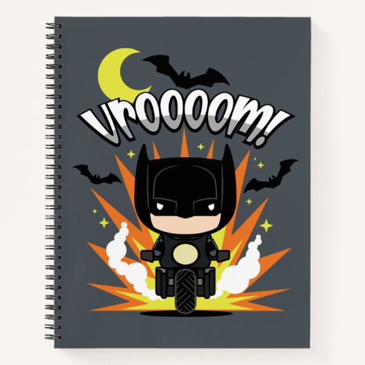 Chibi Batman Batcycle Notitieboek (Voorkant)