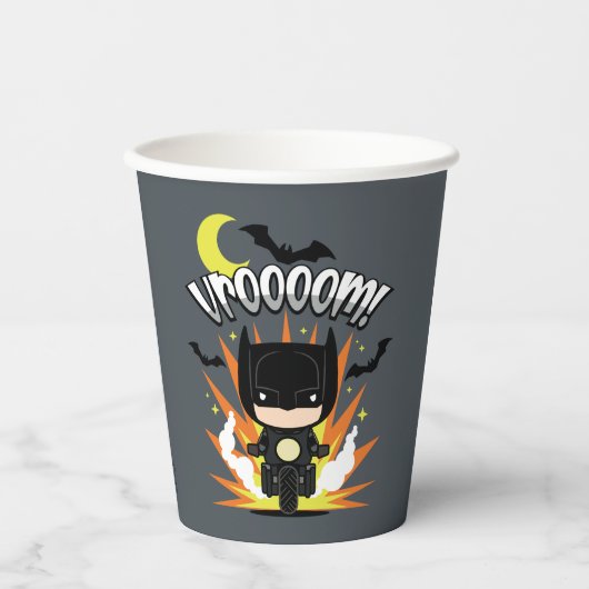 Chibi Batman Batcycle Papieren Bekers (Voorkant)